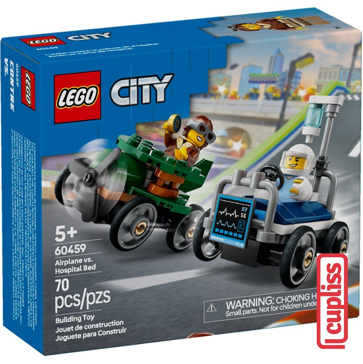 LEGO City 60459 Airplane vs Hospital Bed Race Car Pack