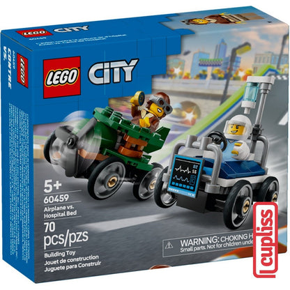 LEGO City 60459 Airplane vs Hospital Bed Race Car Pack