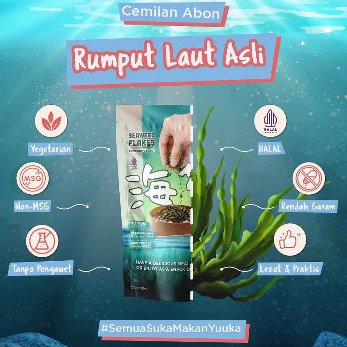 YUUKA FOOD Abon Rumput Laut Seaweed Flakes 50gr MPASI