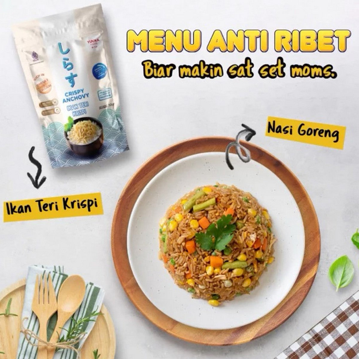 YUUKA FOOD Ikan Teri Krispi Crispy Anchovy 30gr MPASI