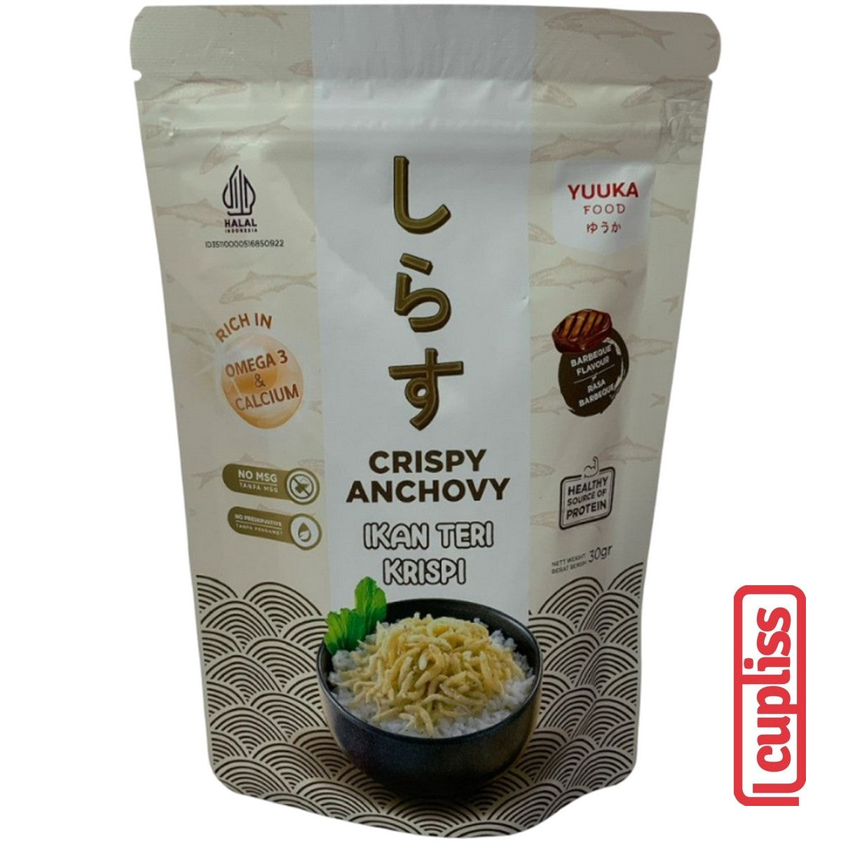 YUUKA FOOD Ikan Teri Krispi Crispy Anchovy 30gr MPASI
