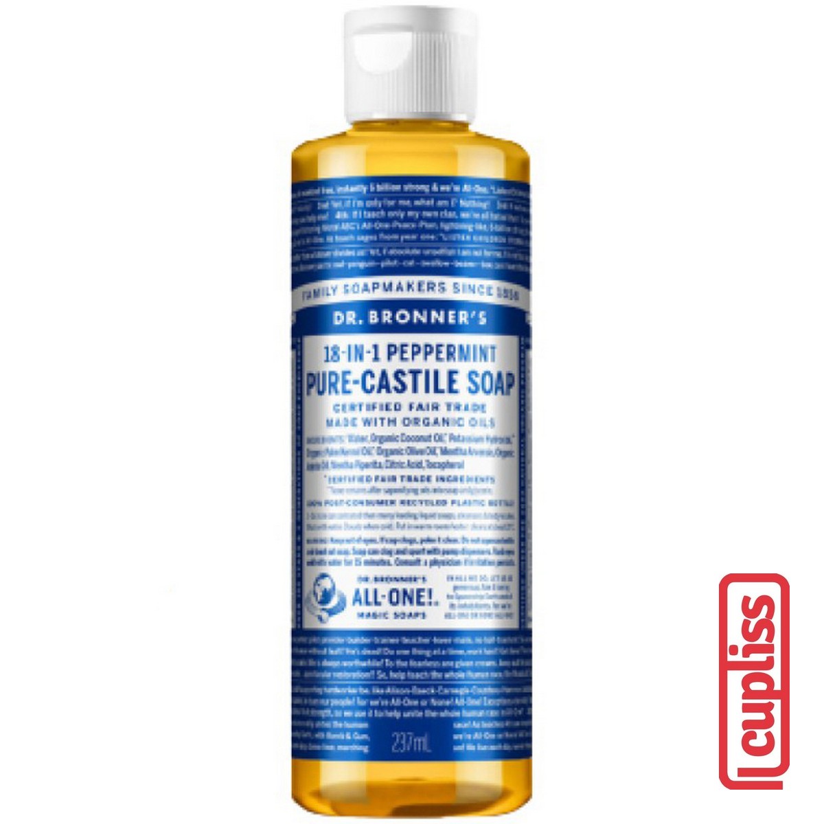Dr.Bronner's Castle Soap Organic All One 18 in 1 Pure Sabun Cair Organik Dr Bronners