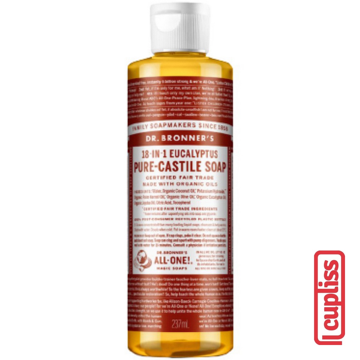 Dr.Bronner's Castle Soap Organic All One 18 in 1 Pure Sabun Cair Organik Dr Bronners