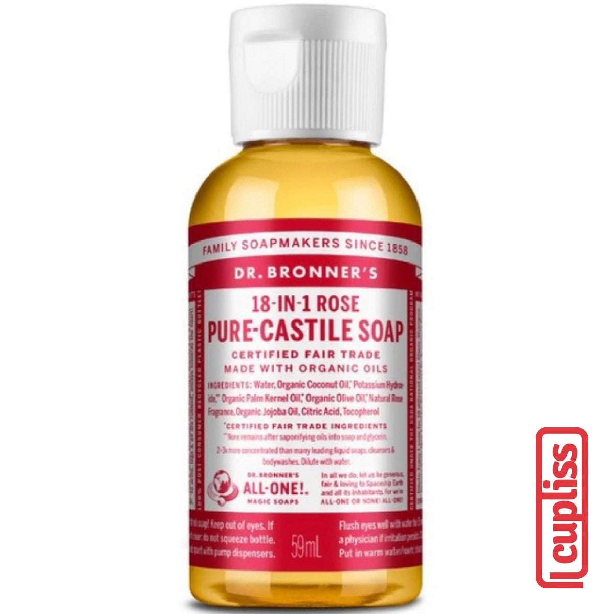 Dr.Bronner's Castle Soap Organic All One 18 in 1 Pure Sabun Cair Organik Dr Bronners