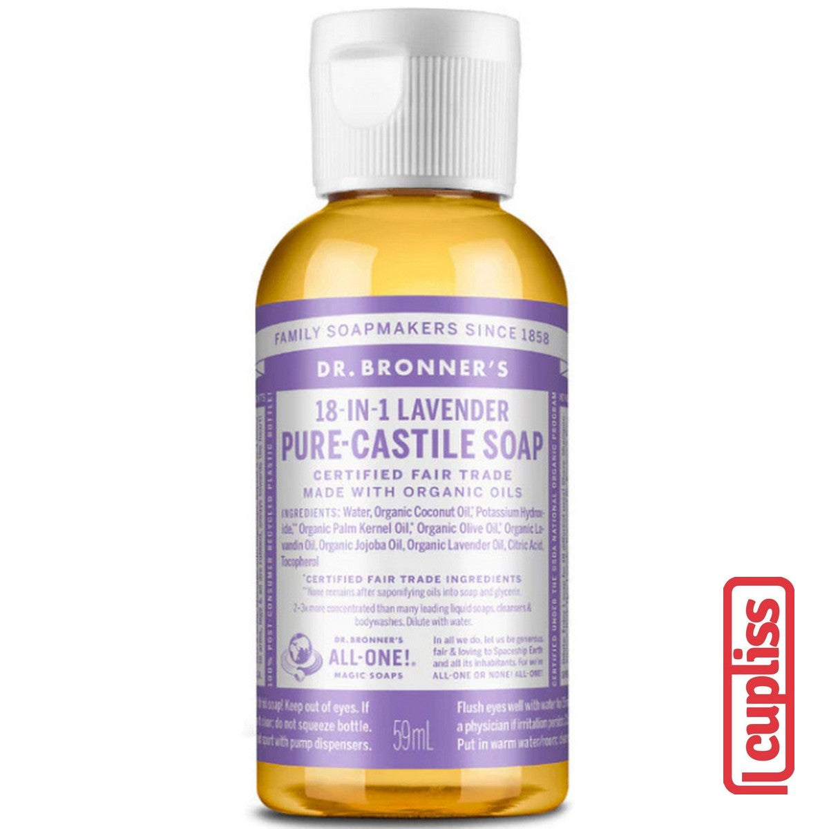 Dr.Bronner's Castle Soap Organic All One 18 in 1 Pure Sabun Cair Organik Dr Bronners