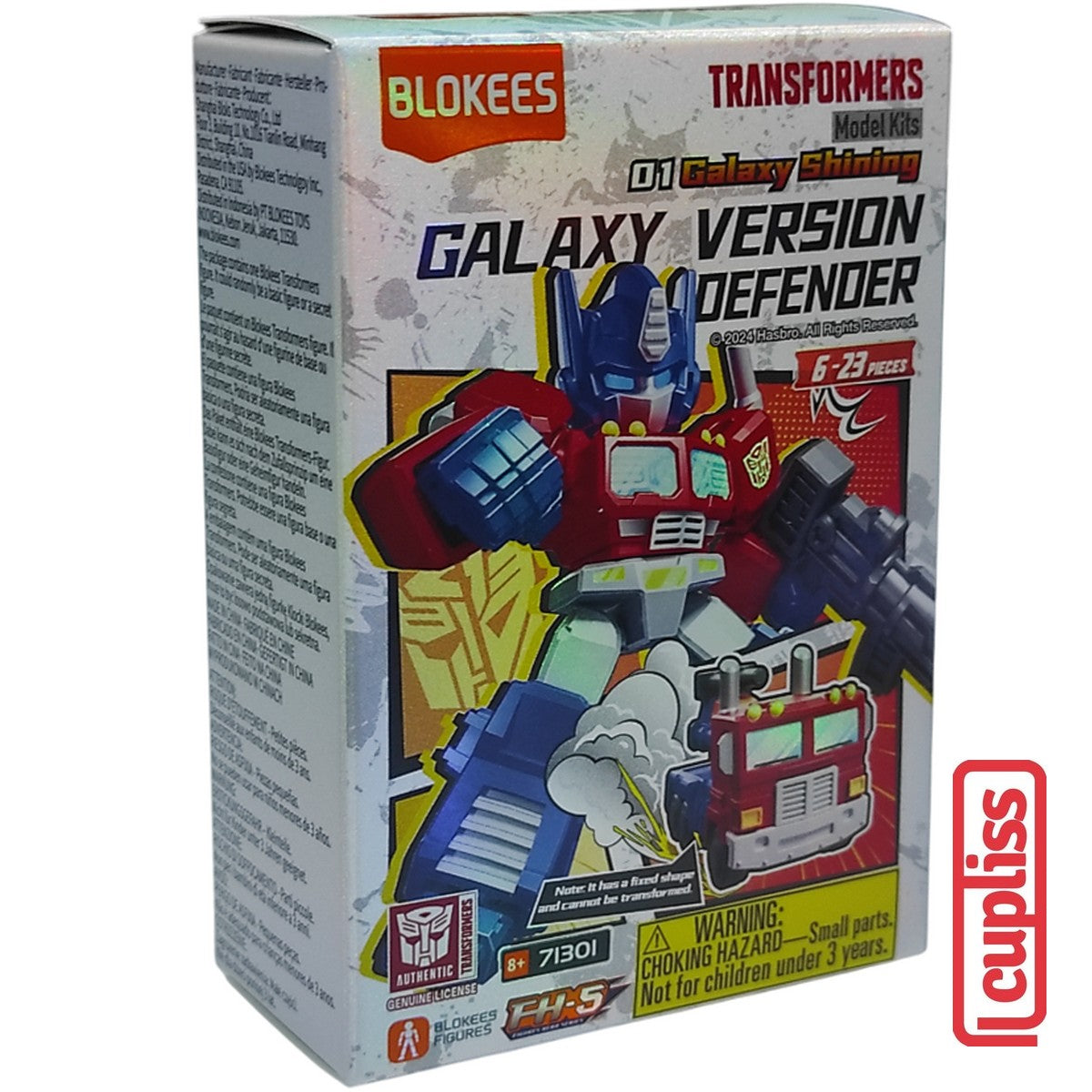 BLOKEES Figures Transformers 71301 Galaxy Shining Version Defender 01 Hasbro