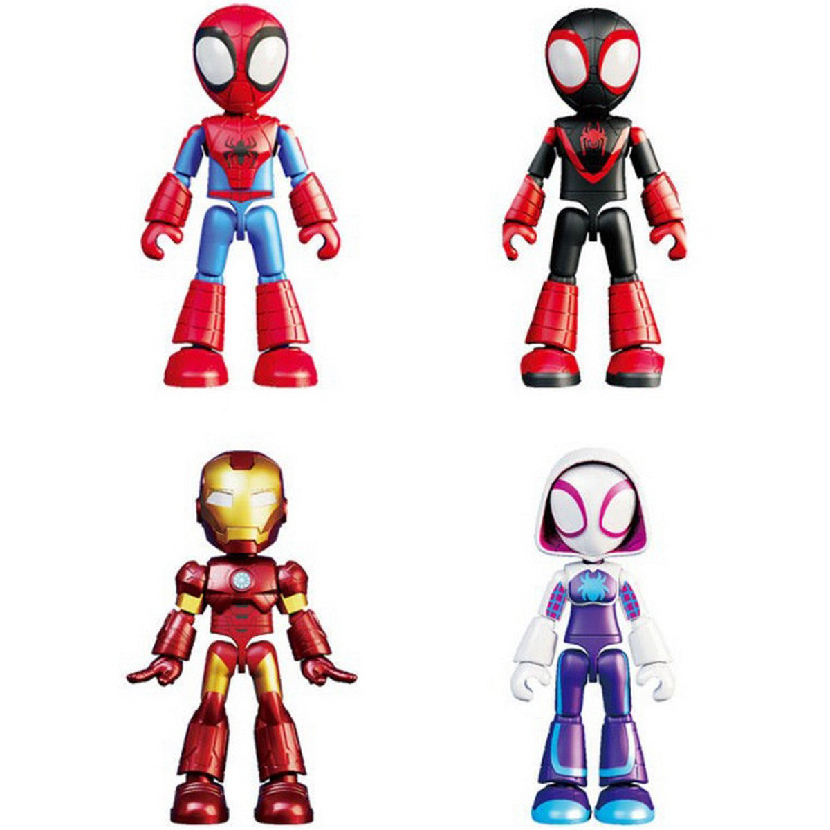 BLOKEES Figures Marvel Spidey Amazing Level 01 Spider Man Ghost Iron Friends