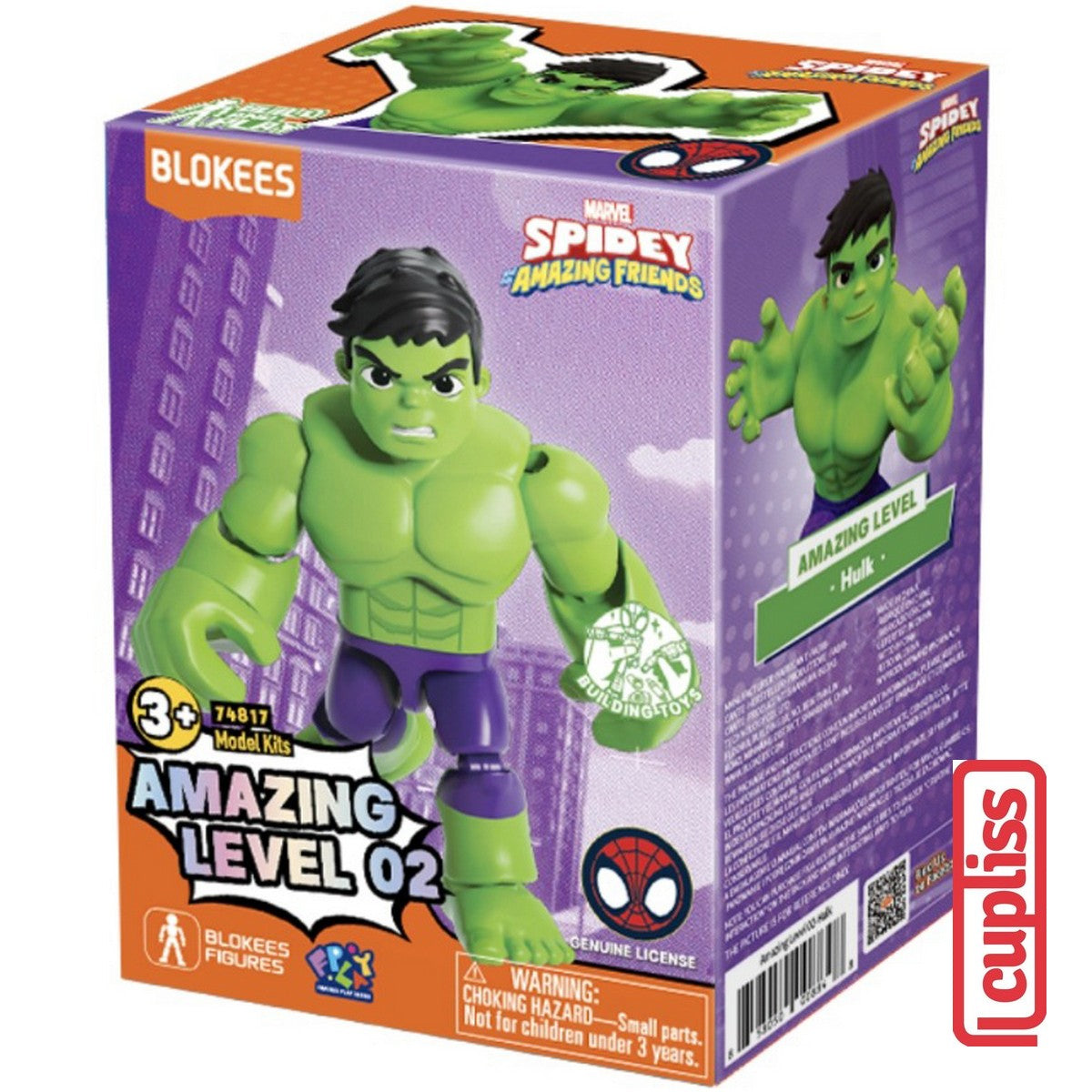 BLOKEES Figures Marvel Spidey Amazing Level 02 Web Black Panther Hulk Doctor Octopus Friends