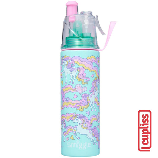 SMIGGLE Drink Bottle 455663 Limitless Spritz Insulated Steel 500ml Botol Minum Mint