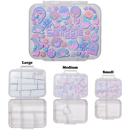 SMIGGLE See Me Bento Lunch Box Small 417ml Medium 850ml Large 1370ml Limitless Lilac