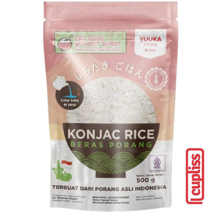YUUKA FOOD Konjac Rice 1000gr Beras Porang Nasi Sehat 500gr 1kg Rendah Gula Kalori Gluten Free