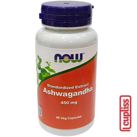 NOW Foods Vitamin Ashwagandha 450 mg Suplemen 90 Veg Capsules vcaps