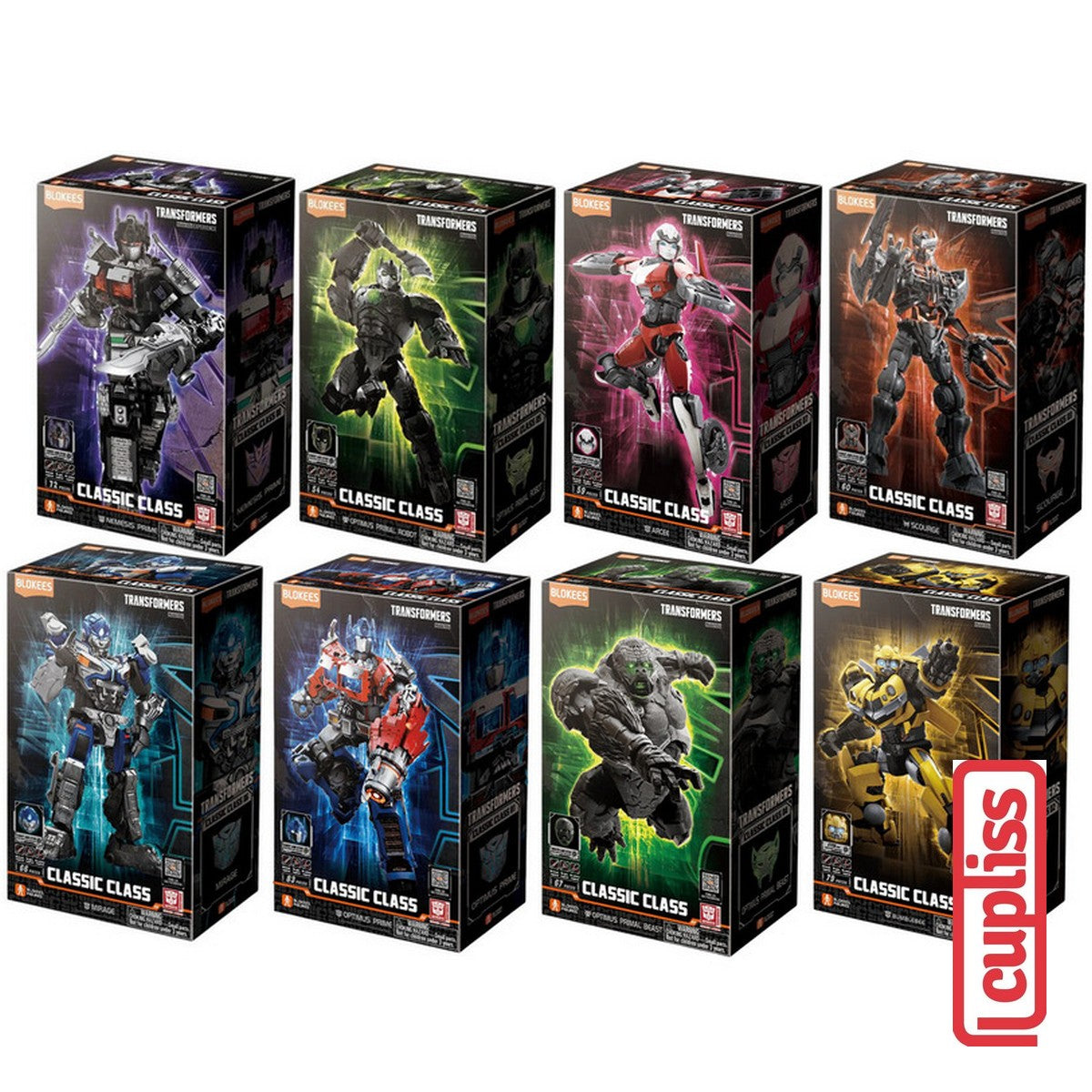BLOKEES Figures Transformers 7 CC Optimus Primal Beast Robot Nemesis Prime Mirage Arcee Scourge Bumblebee Classic Class Hasbro