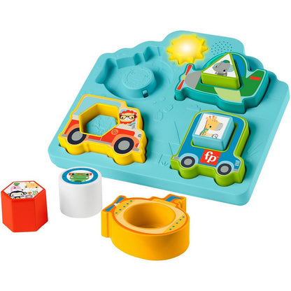 Fisher Price HRP31 Shapes Sounds Vehicle Puzzle Mainan Bayi Anak