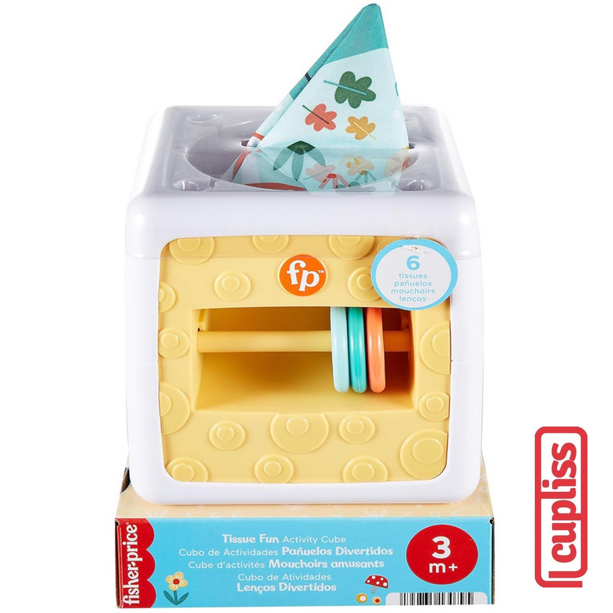 Fisher Price HML64 Tissue Fun Activity Cube Mainan Bayi Anak