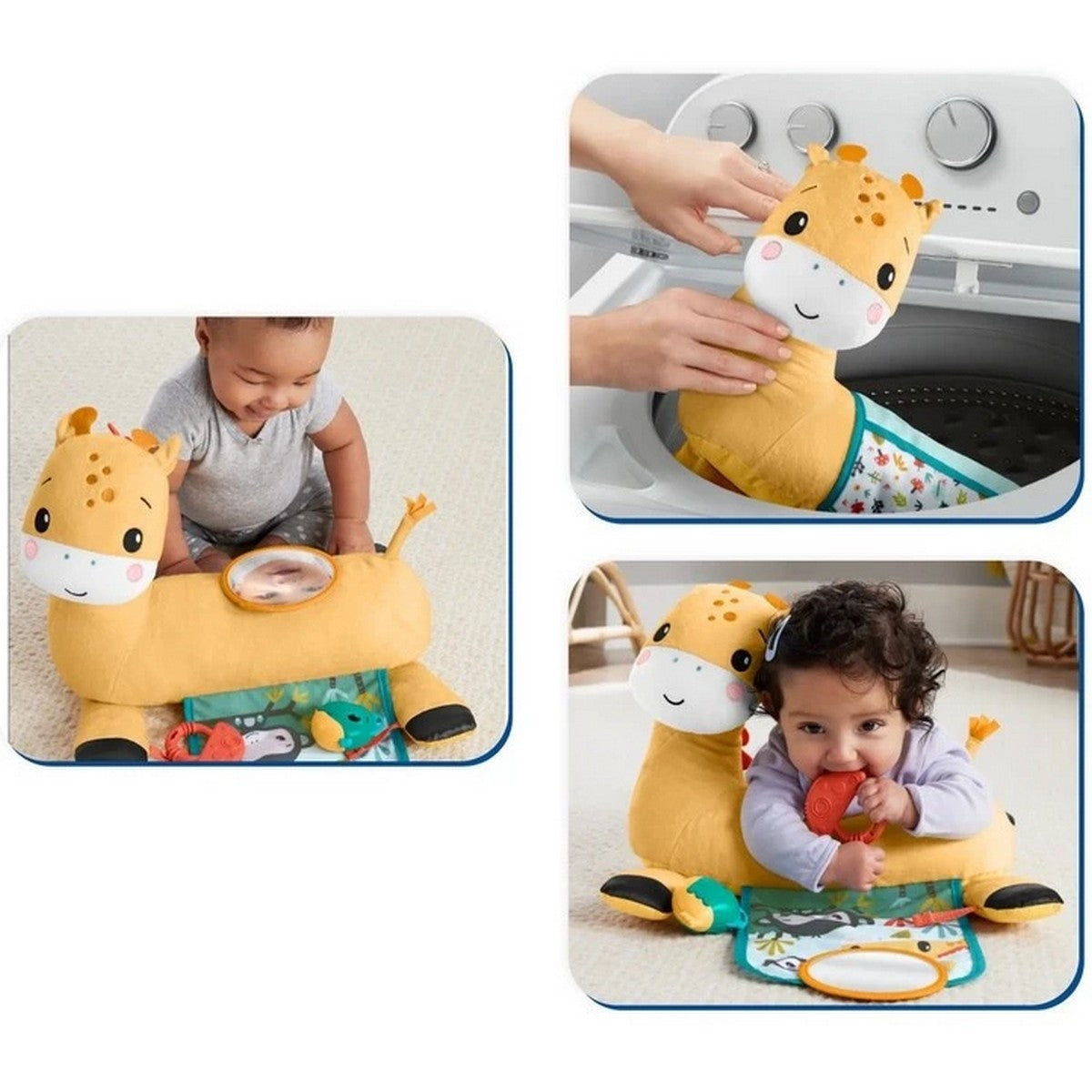 Fisher Price HNL01 3in1 Boneka Jerapah Tummy Time Giraffe Mainan Bayi Anak