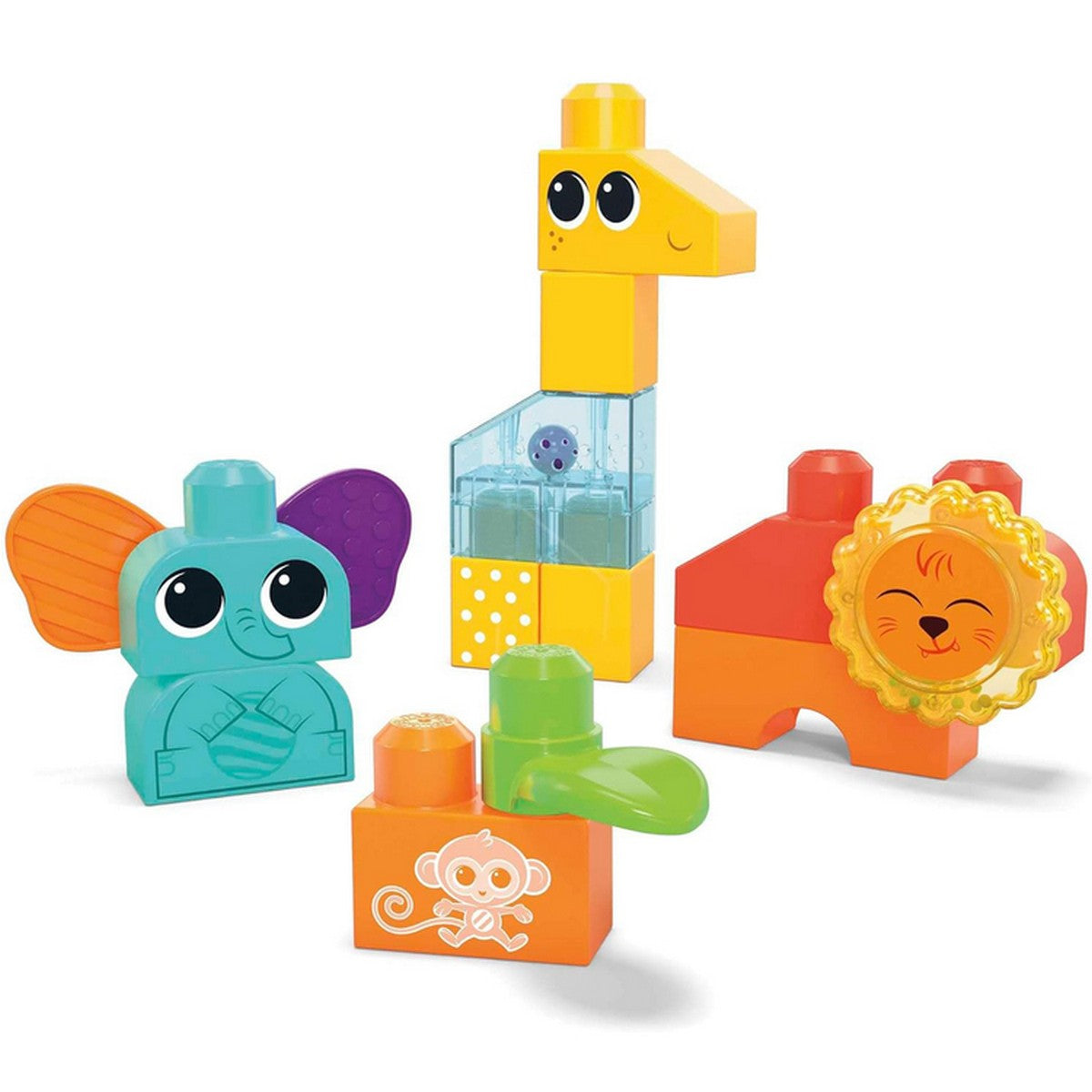 Fisher Price HKN42 Mega Bloks Rock N Ratlle Safari Mainan Bayi Anak