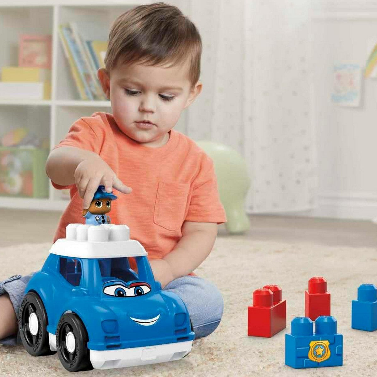 Fisher Price CND62 Mega Bloks Buddies Figure LIL Vehicles Classic ASST Freddy Catie Ricky Raphy Mainan Bayi Anak