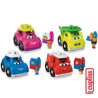Fisher Price CND62 Mega Bloks Buddies Figure LIL Vehicles Classic ASST Freddy Catie Ricky Raphy Mainan Bayi Anak