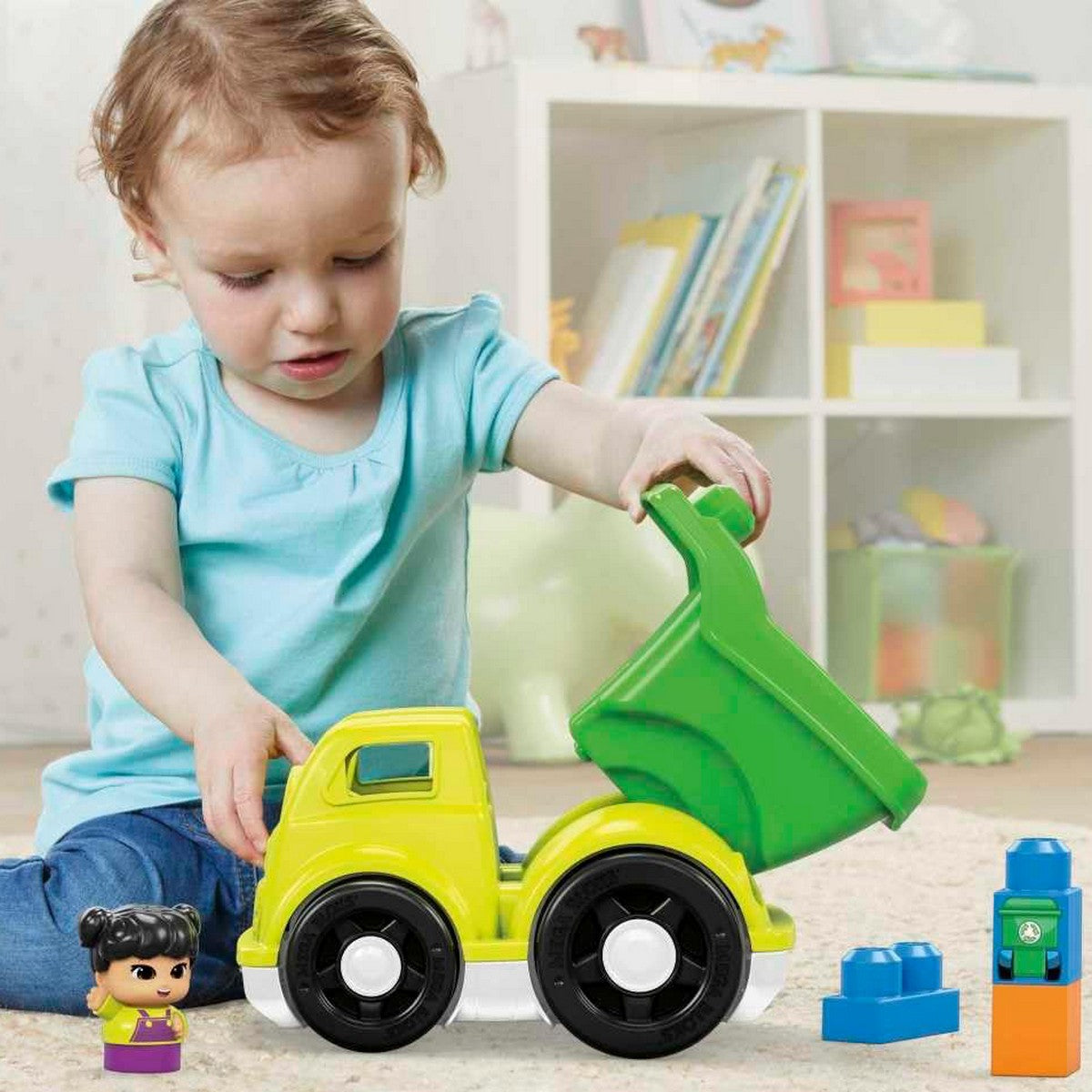 Fisher Price CND62 Mega Bloks Buddies Figure LIL Vehicles Classic ASST Freddy Catie Ricky Raphy Mainan Bayi Anak