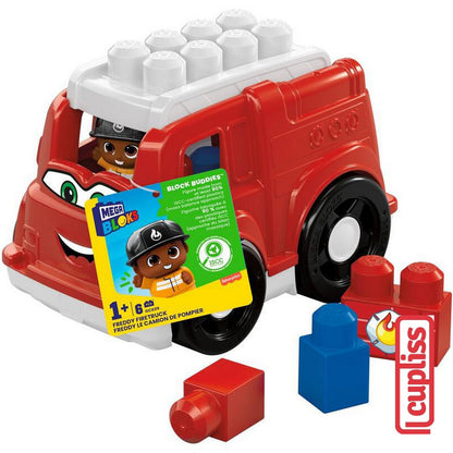 Fisher Price CND62 Mega Bloks Buddies Figure LIL Vehicles Classic ASST Freddy Catie Ricky Raphy Mainan Bayi Anak