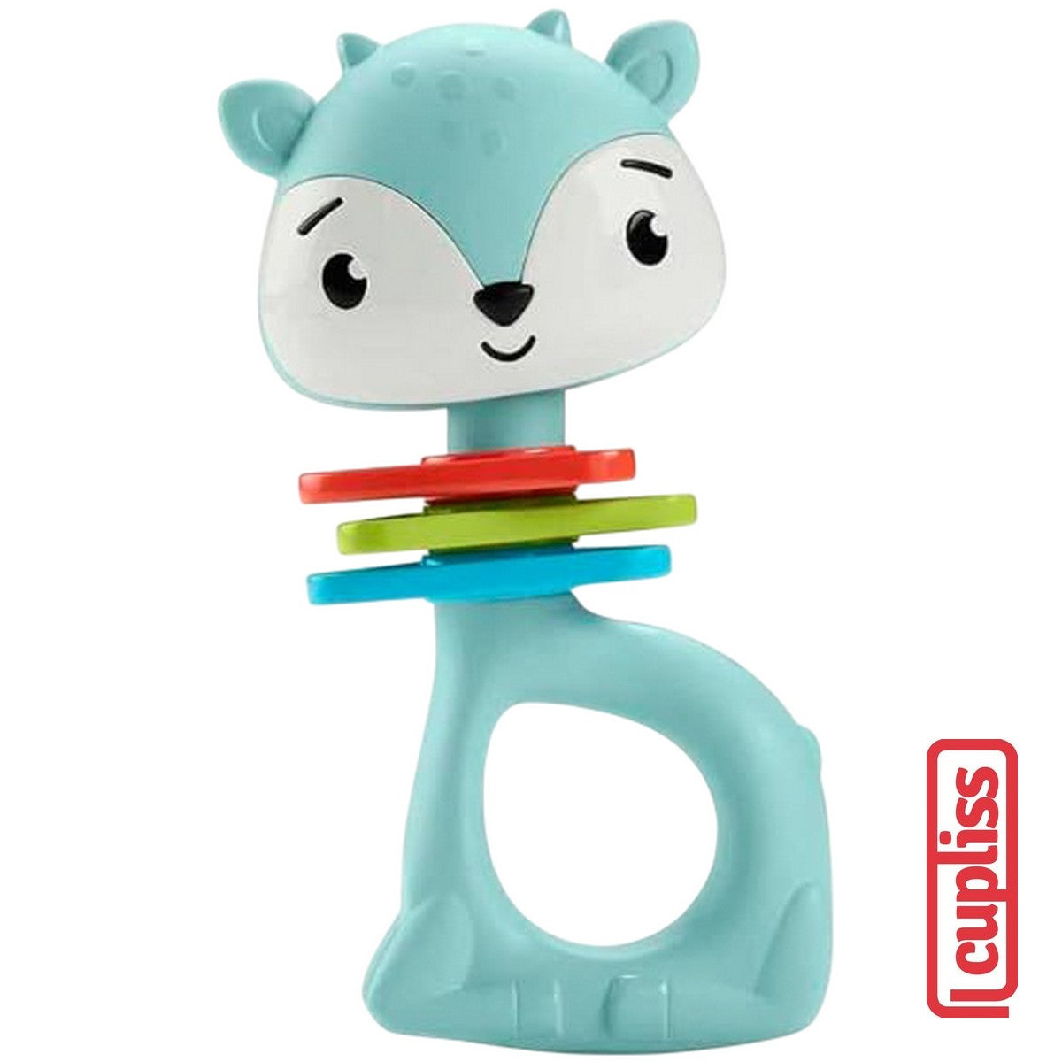 Fisher Price HJW11 Rattle Assortment Fawn Otter Sloth Leopard Hedgehog Mainan Gigitan Bayi Anak