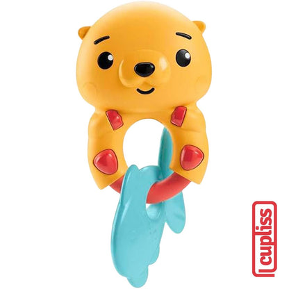 Fisher Price HJW11 Rattle Assortment Fawn Otter Sloth Leopard Hedgehog Mainan Gigitan Bayi Anak