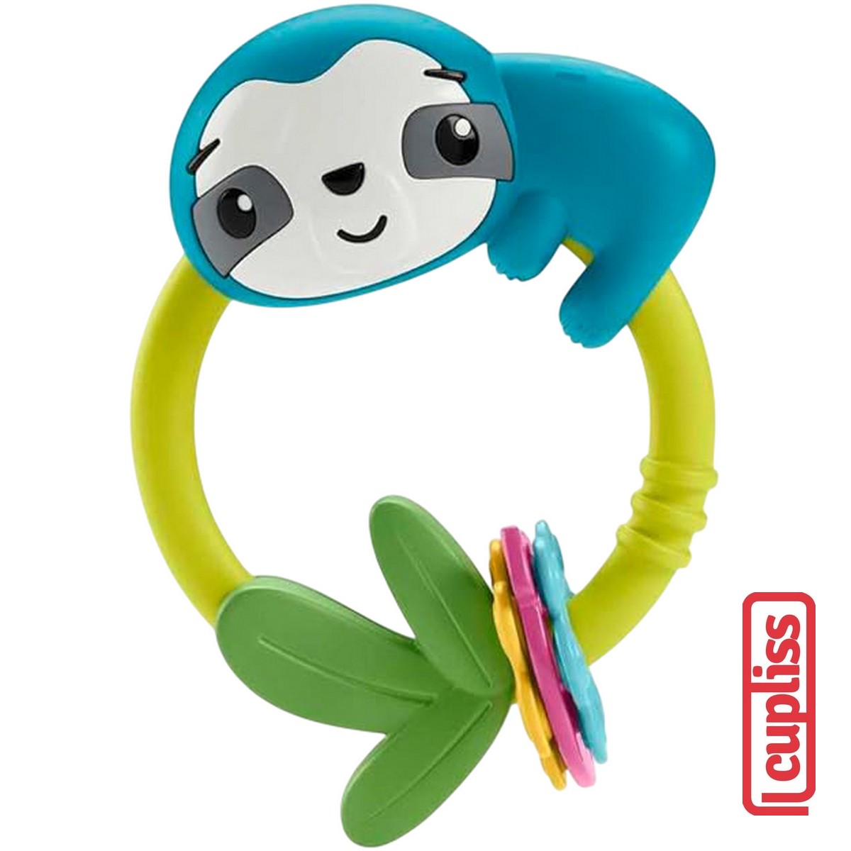 Fisher Price HJW11 Rattle Assortment Fawn Otter Sloth Leopard Hedgehog Mainan Gigitan Bayi Anak