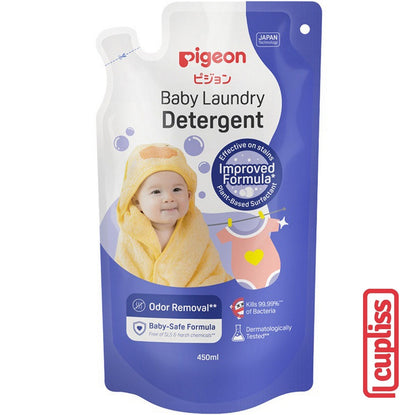 PIGEON Baby Liquid Laundry 450ml Detergent Refill Sabun Cuci 450 ml New Formula
