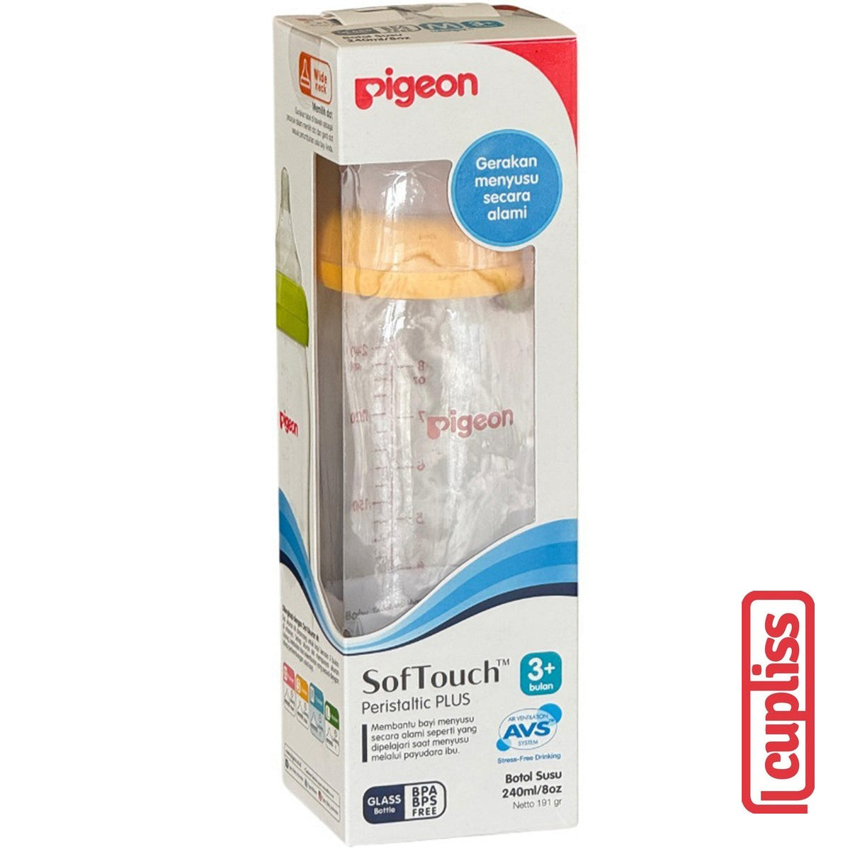 Pigeon Glass Bottle Wide Neck 240 ml Polos Botol Susu Kaca 240ml