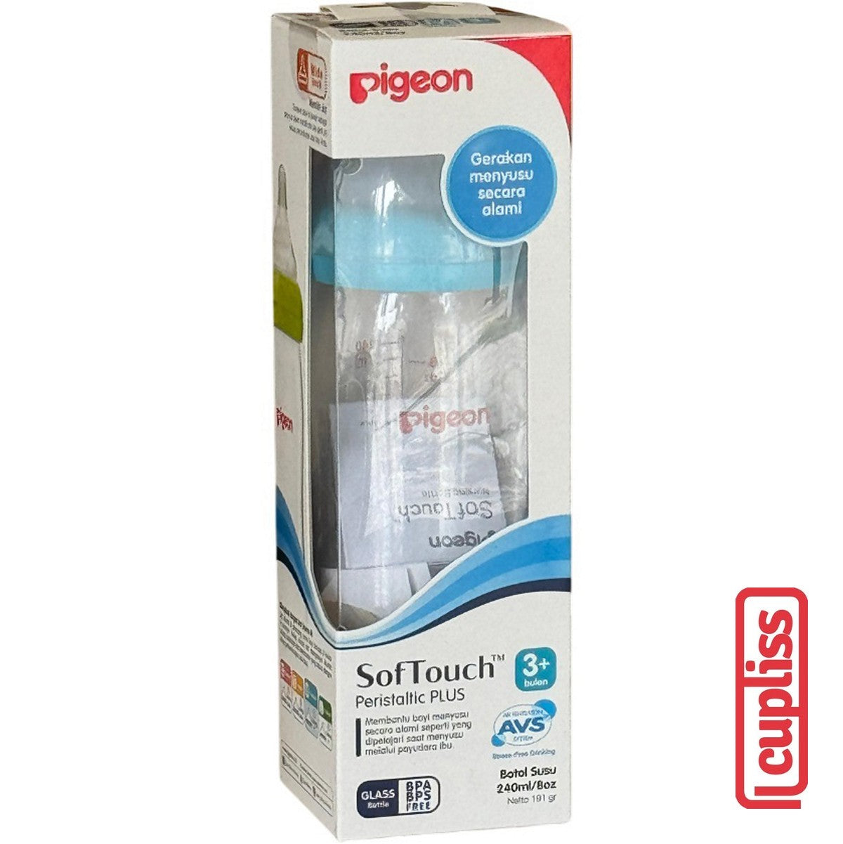 Pigeon Glass Bottle Wide Neck 240 ml Polos Botol Susu Kaca 240ml