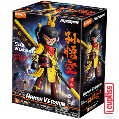 BLOKEES Mini Figures 85005 Hero Infinity Armor AMV 05 Monkey King Sun Wukong Mythical Aspect Version Minifigure