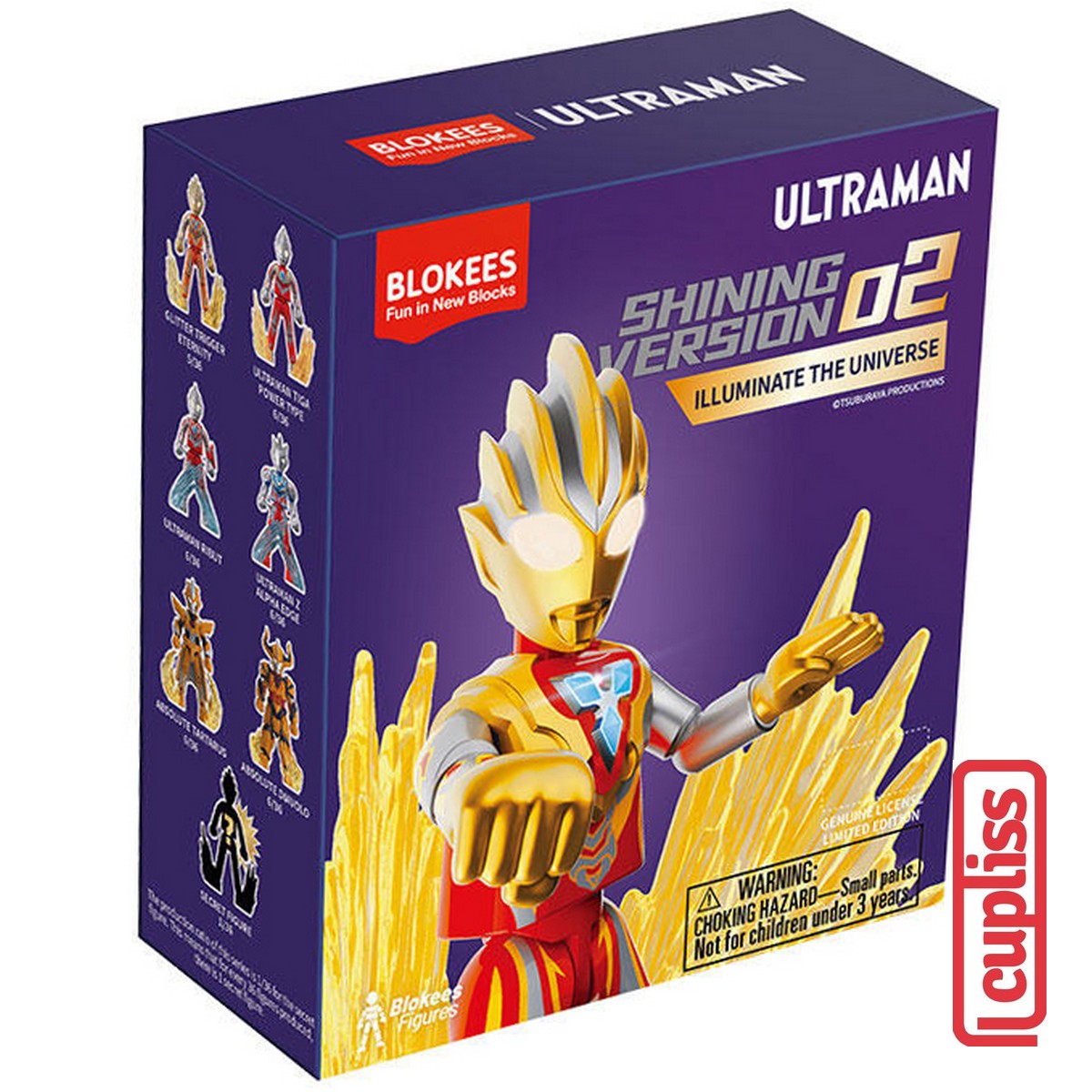 BLOKEES Mini Figures Ultraman 71208 Illuminate The Universe 02 Shining Version Minifigure