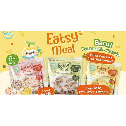GROUU Eatsy Meal Bubur Bayi Siap Saji Instant MPASI Cemilan Anak 6+