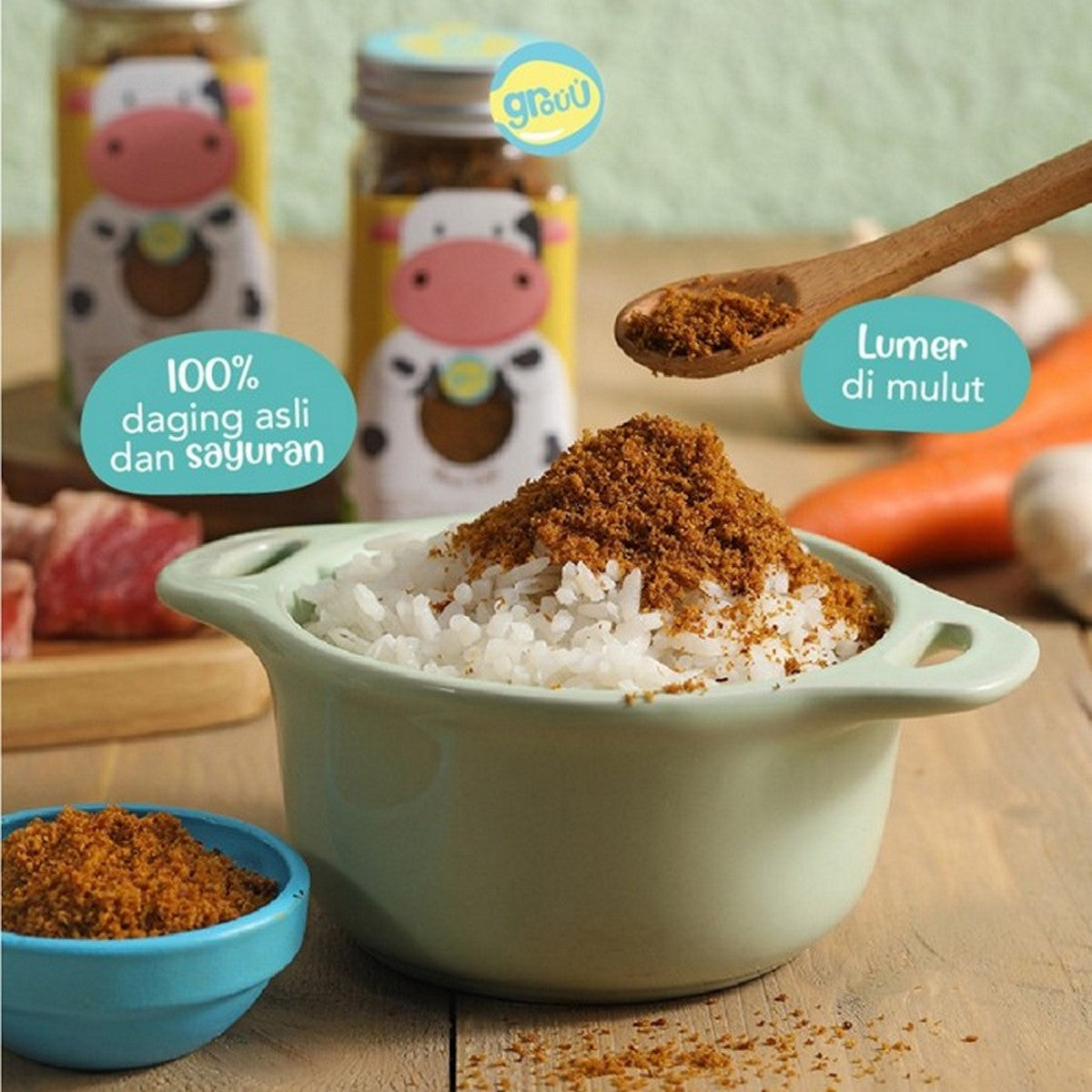 GROUU My First Abon Sprinkle 30gr Ayam Sapi MPASI Snack Cemilan Anak 6+