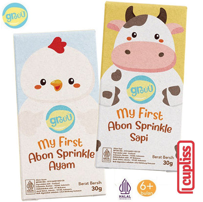 GROUU My First Abon Sprinkle 30gr Ayam Sapi MPASI Snack Cemilan Anak 6+