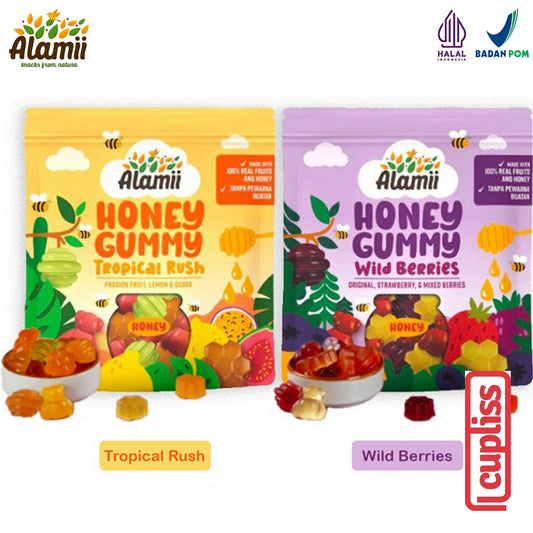 Alamii 40g Permen Jelly Madu Cemilan Less Sugar Rendah Gula Wild Berries Tropical Rush Gummy
