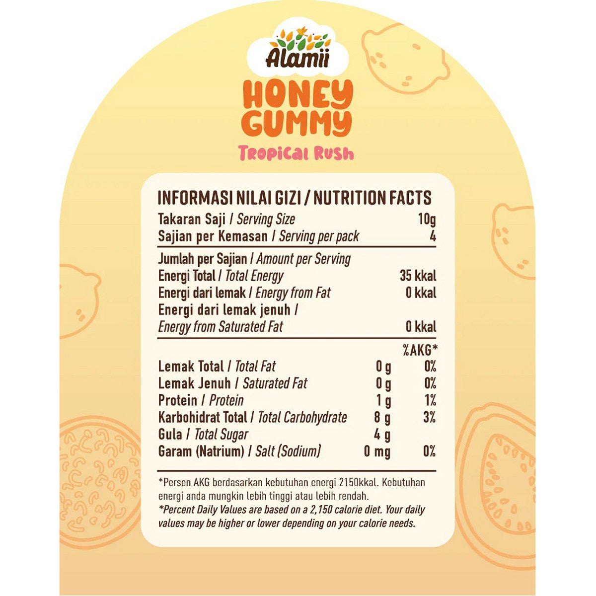 Alamii 40g Permen Jelly Madu Cemilan Less Sugar Rendah Gula Wild Berries Tropical Rush Gummy