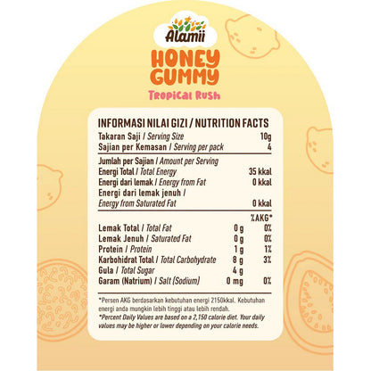 Alamii 40g Permen Jelly Madu Cemilan Less Sugar Rendah Gula Wild Berries Tropical Rush Gummy