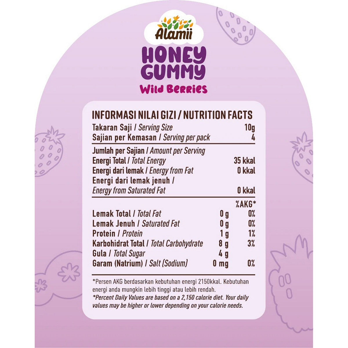 Alamii 40g Permen Jelly Madu Cemilan Less Sugar Rendah Gula Wild Berries Tropical Rush Gummy