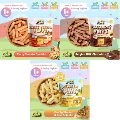 Alamii Cemilan Puff Snack Anak Sehat tanpa MSG Camilan Puffs