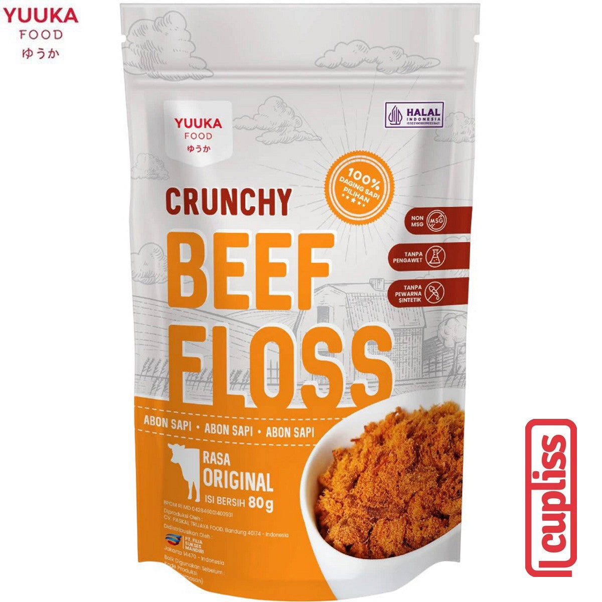Yuuka 80g Crunchy Floss Abon Rasa Snack Bayi MPASI Anak Camilan Sapi Ayam Beef Chicken