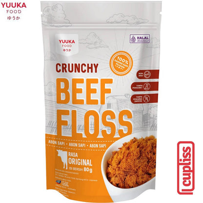 Yuuka 80g Crunchy Floss Abon Rasa Snack Bayi MPASI Anak Camilan Sapi Ayam Beef Chicken