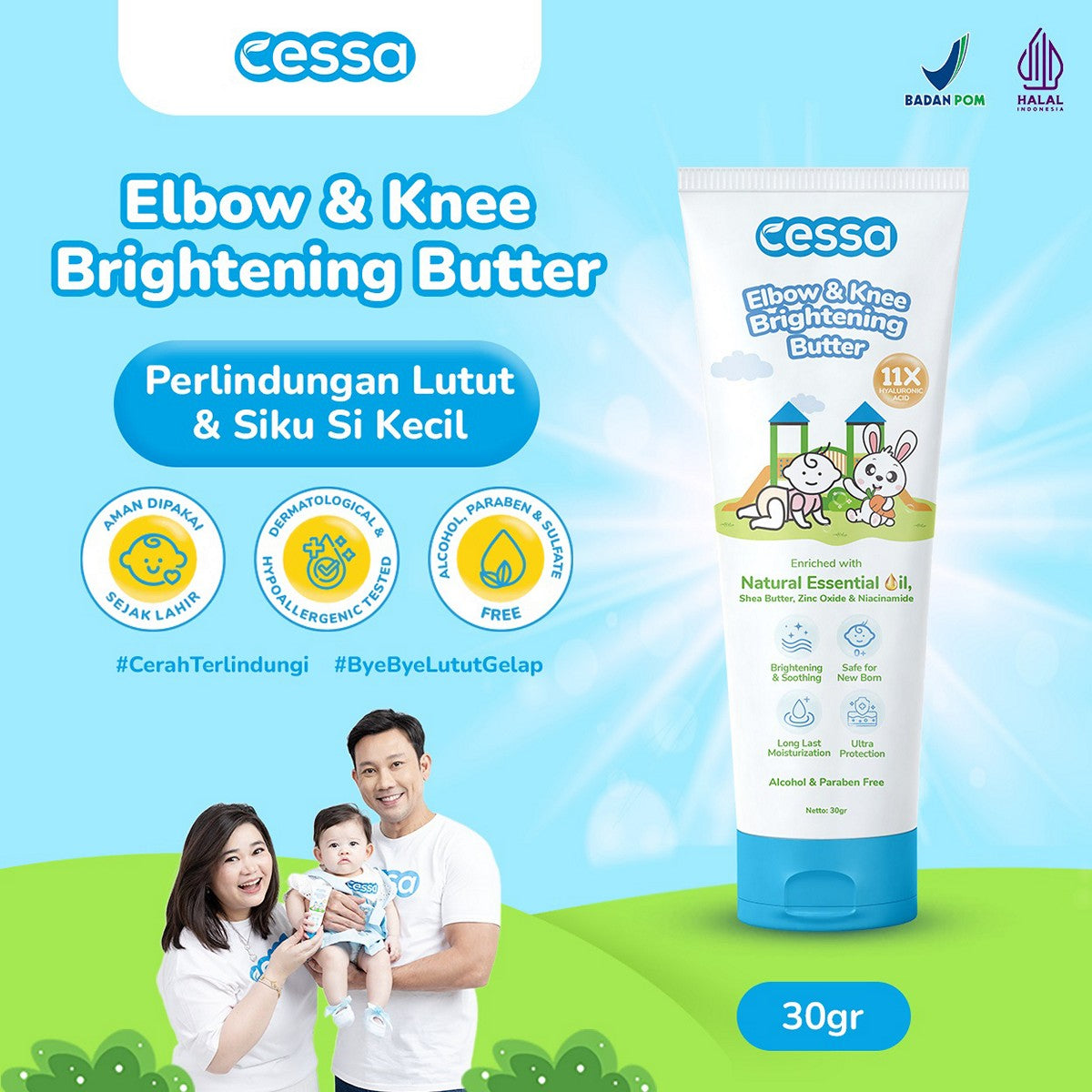 Cessa Baby 30ml Elbow and Knee Brightening Butter Bayi 30 ml