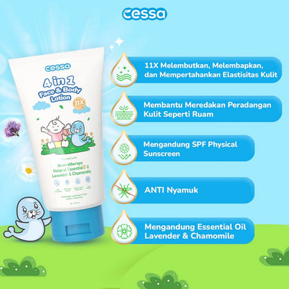 Cessa Baby 150ml 4in1 Face and Body Lotion Bayi 150 ml