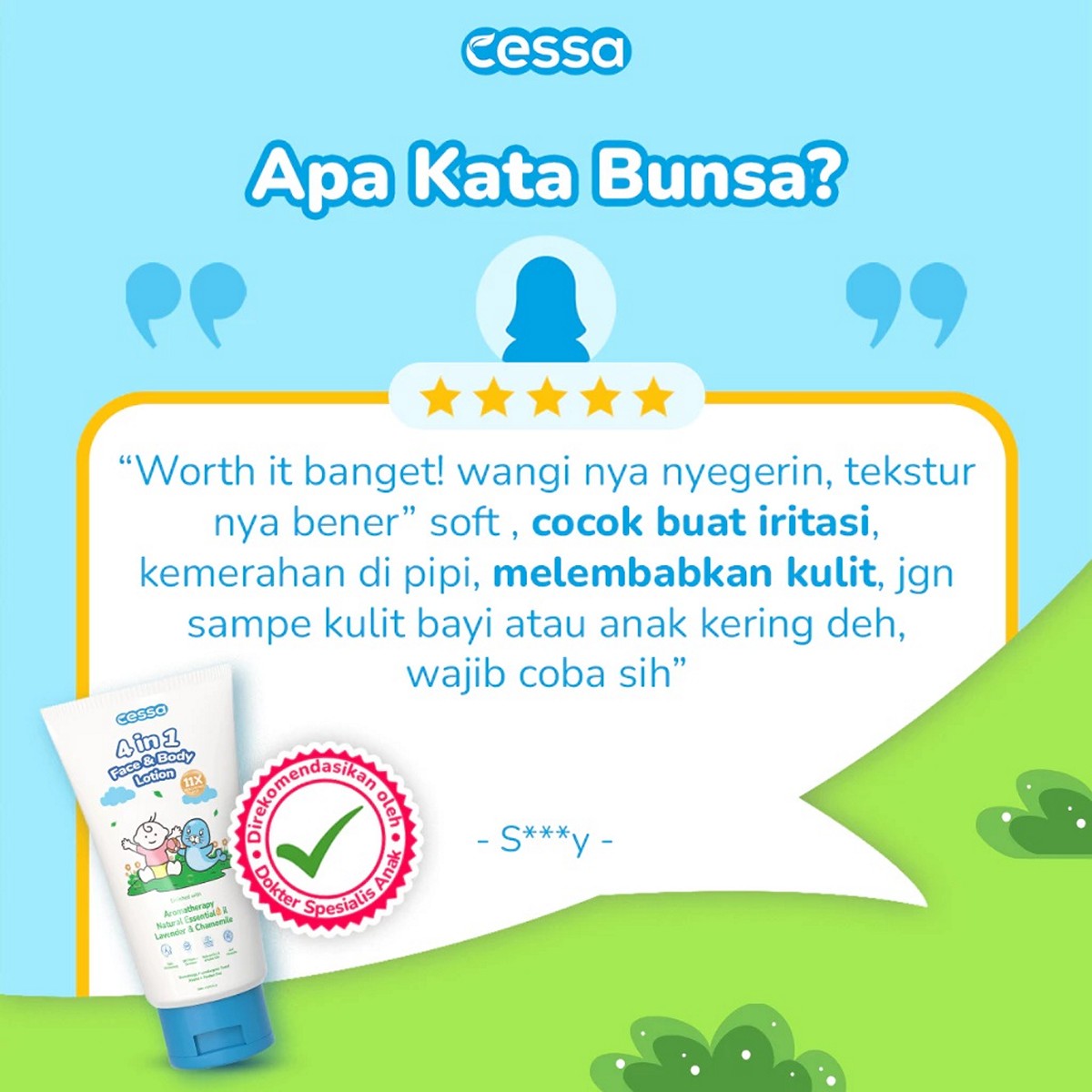 Cessa Baby 150ml 4in1 Face and Body Lotion Bayi 150 ml