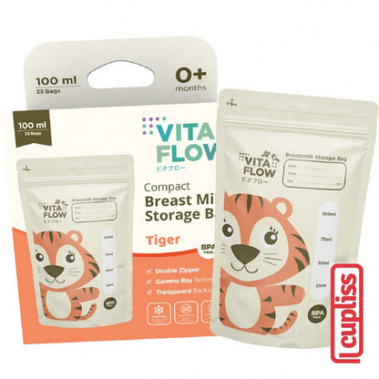 VitaFlow Breastmilk Kantong ASI Storage Bags 100ml 120ml 150ml isi 30 pcs Vita Flow Susu Steril