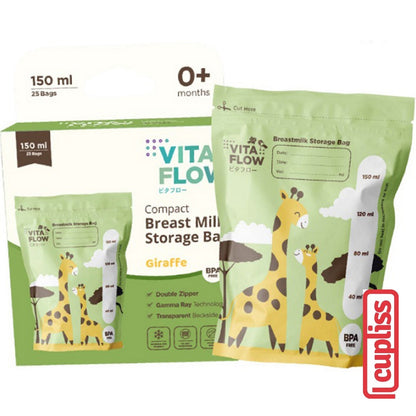 VitaFlow Breastmilk Kantong ASI Storage Bags 100ml 120ml 150ml isi 30 pcs Vita Flow Susu Steril