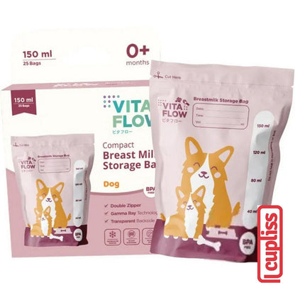 VitaFlow Breastmilk Kantong ASI Storage Bags 100ml 120ml 150ml isi 30 pcs Vita Flow Susu Steril