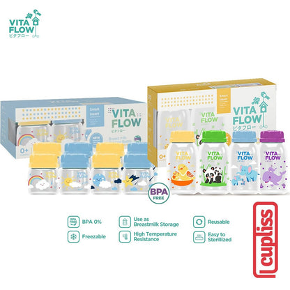 VitaFlow Bottle Botol ASI Storage 60ml 140ml 3in1 PP Vita Flow